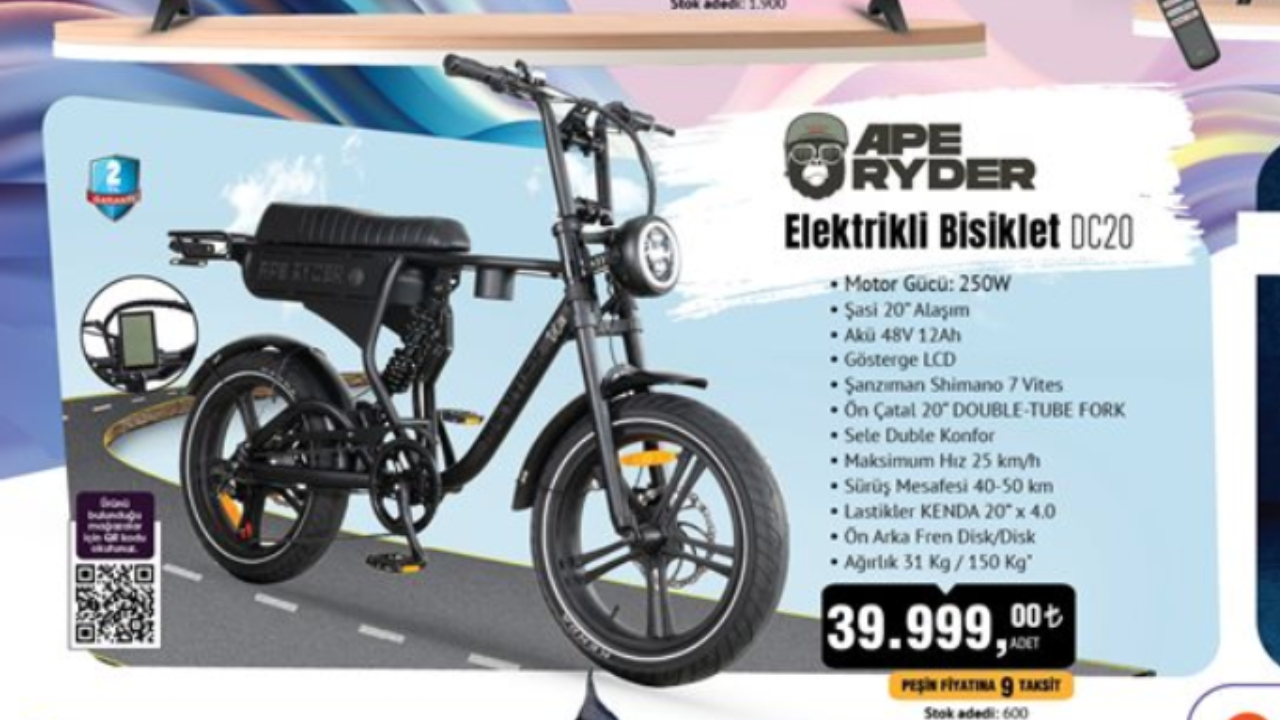 BİM marketten bir ilk daha! Elektrikli bisiklet…